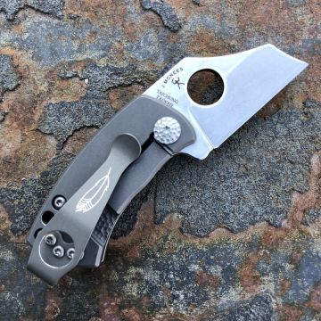 Spyderco McBee Titanium Gray Scales CTS-XHP Blade Folding Knife